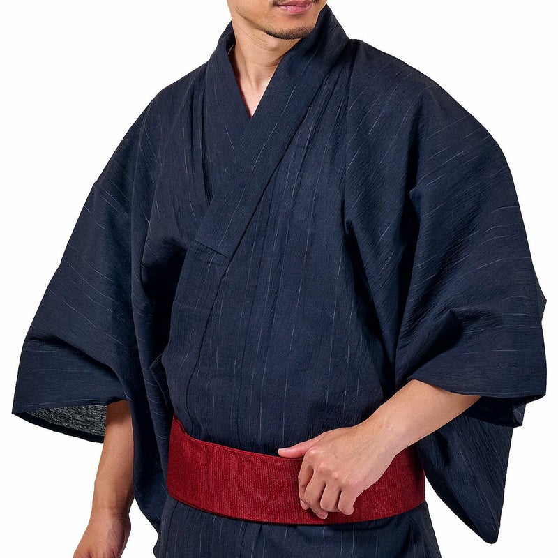 メンズ浴衣 近江ちぢみ綿麻セット