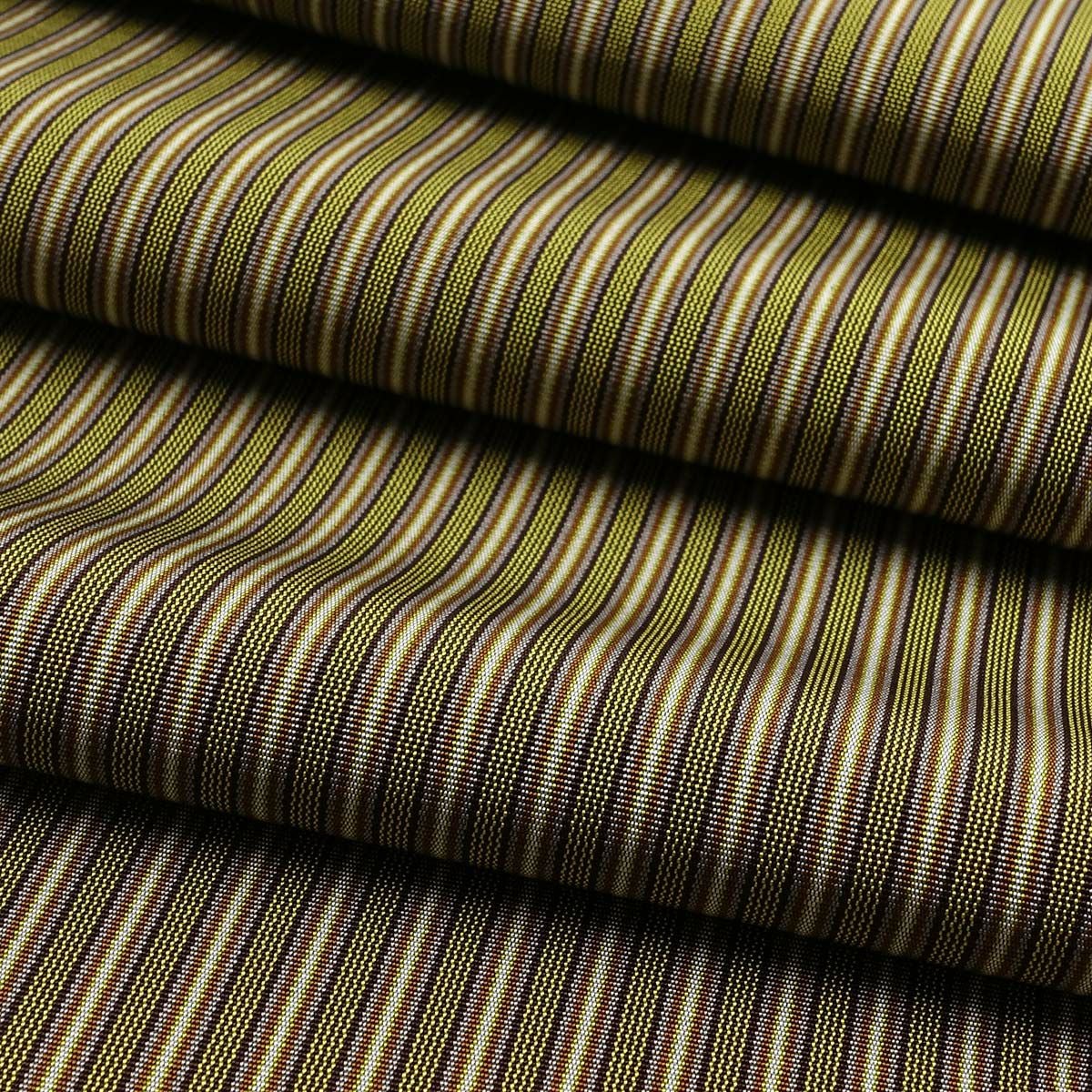 正絹袴 慶次平 仕立てオーダー 縞 黄茶