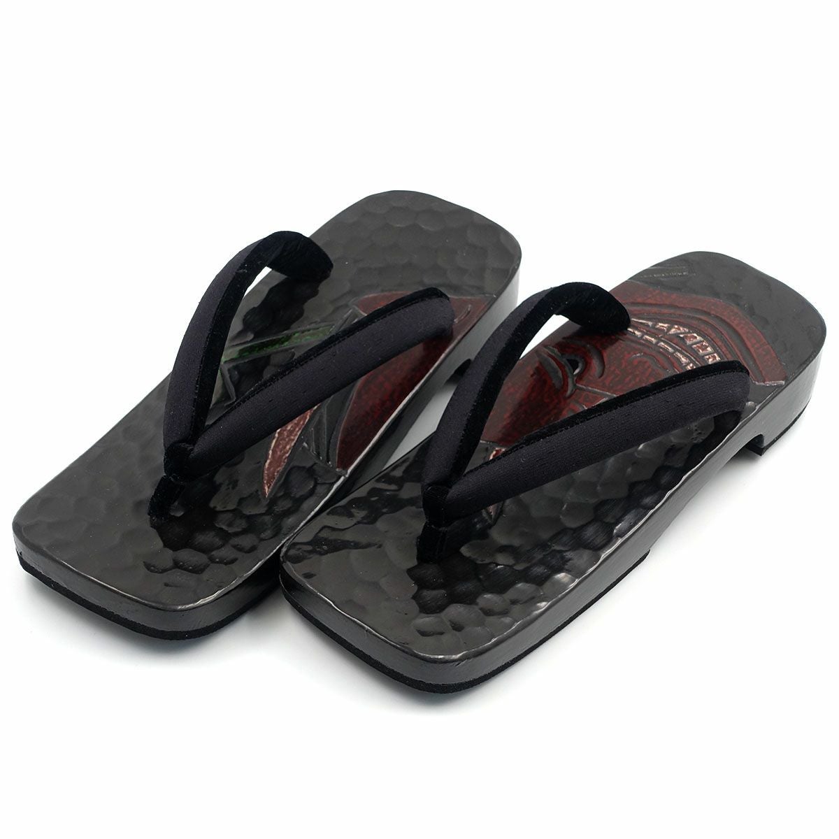 桐下駄 鎌倉彫 27cm位まで対応 刀痕 般若