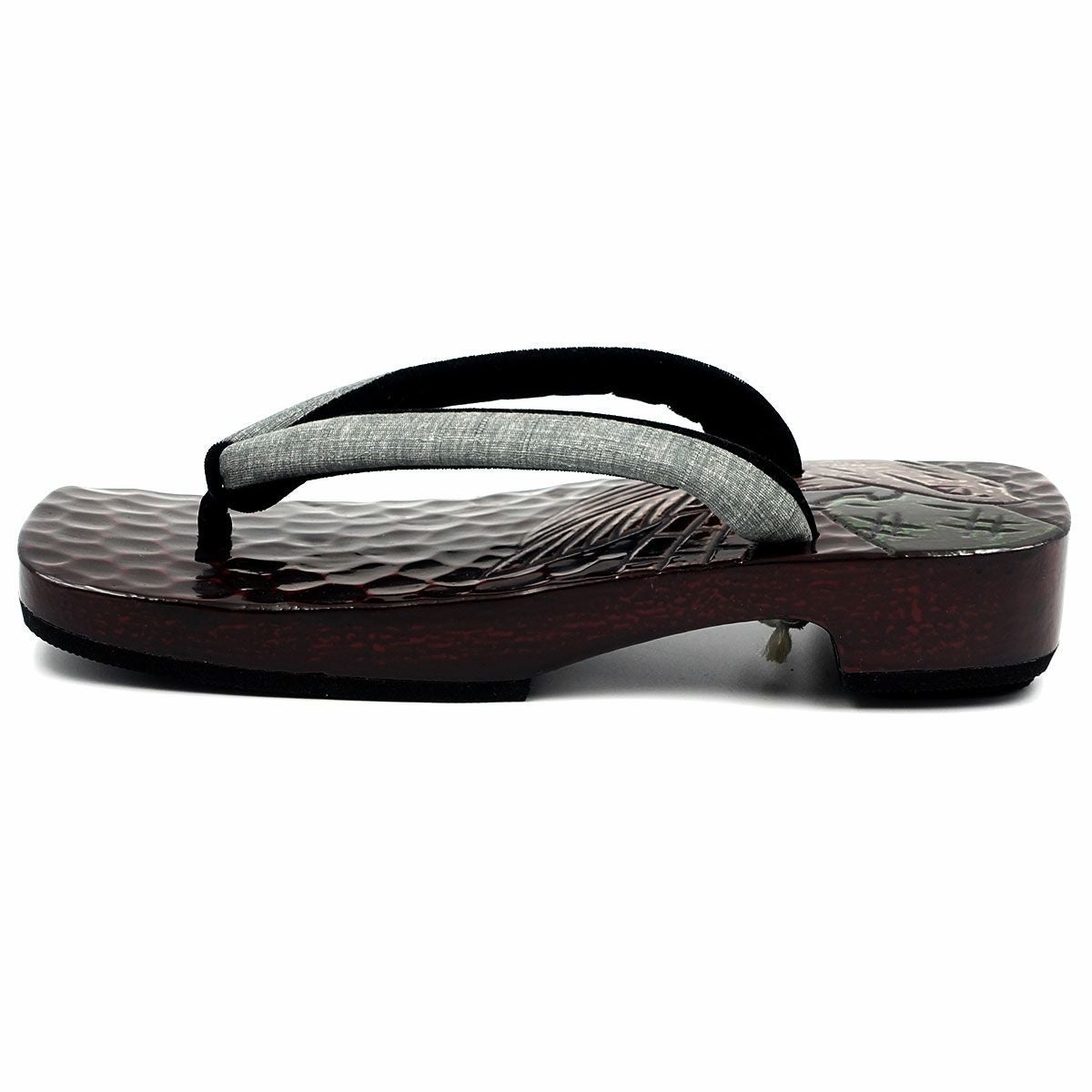 桐下駄 鎌倉彫 27cm位まで対応 刀痕 鷹