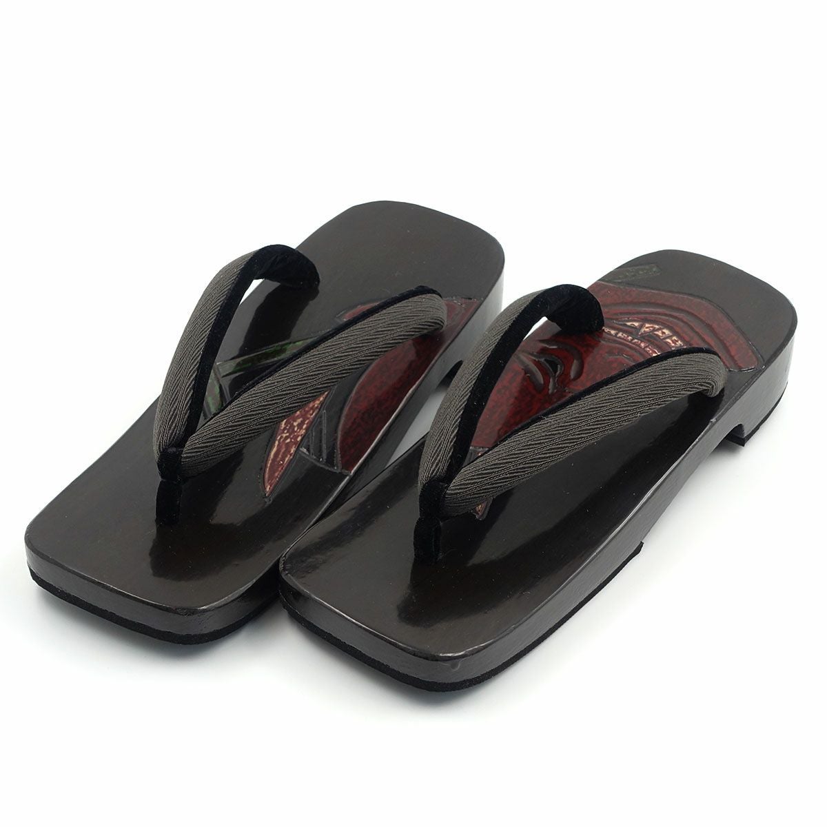 桐下駄 鎌倉彫 27cm位まで対応 般若