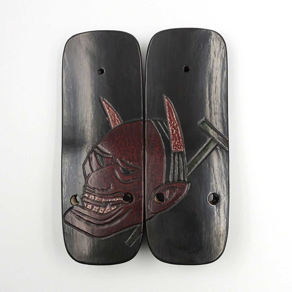 桐下駄 鎌倉彫 27cm位まで対応 般若