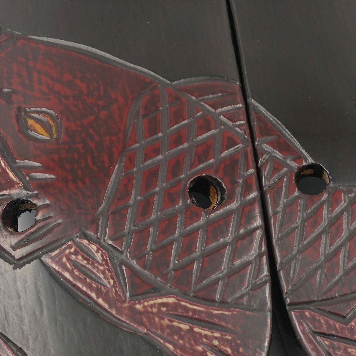 桐下駄 鎌倉彫 27cm位まで対応 鯉