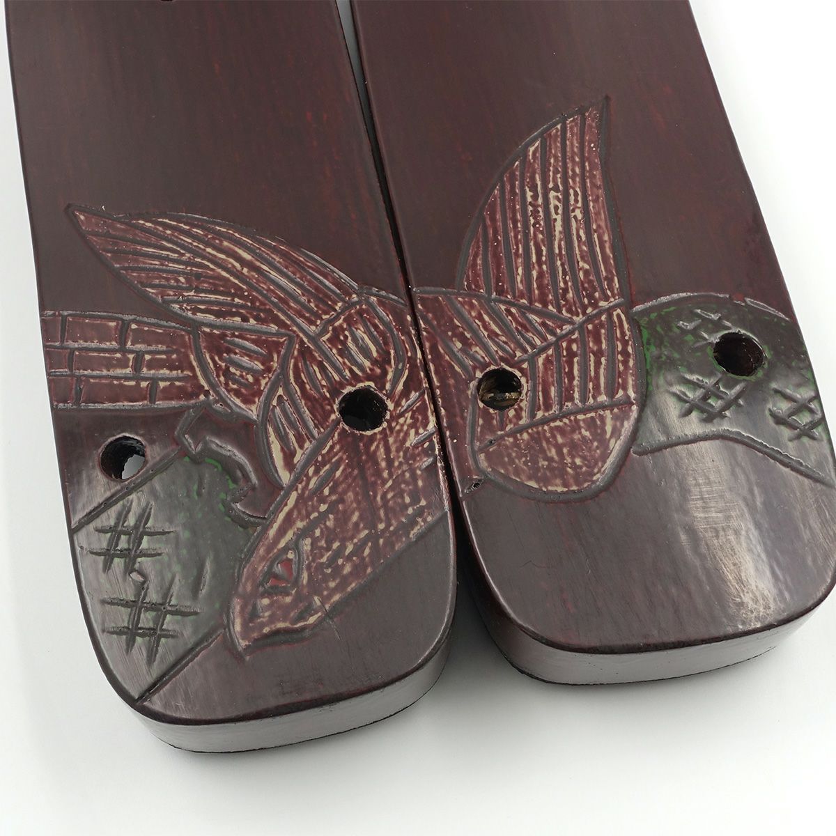 桐下駄 鎌倉彫 27cm位まで対応 鷹