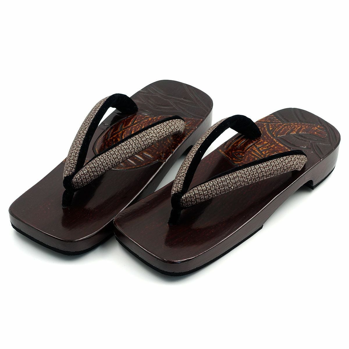 桐下駄 鎌倉彫 27cm位まで対応 虎