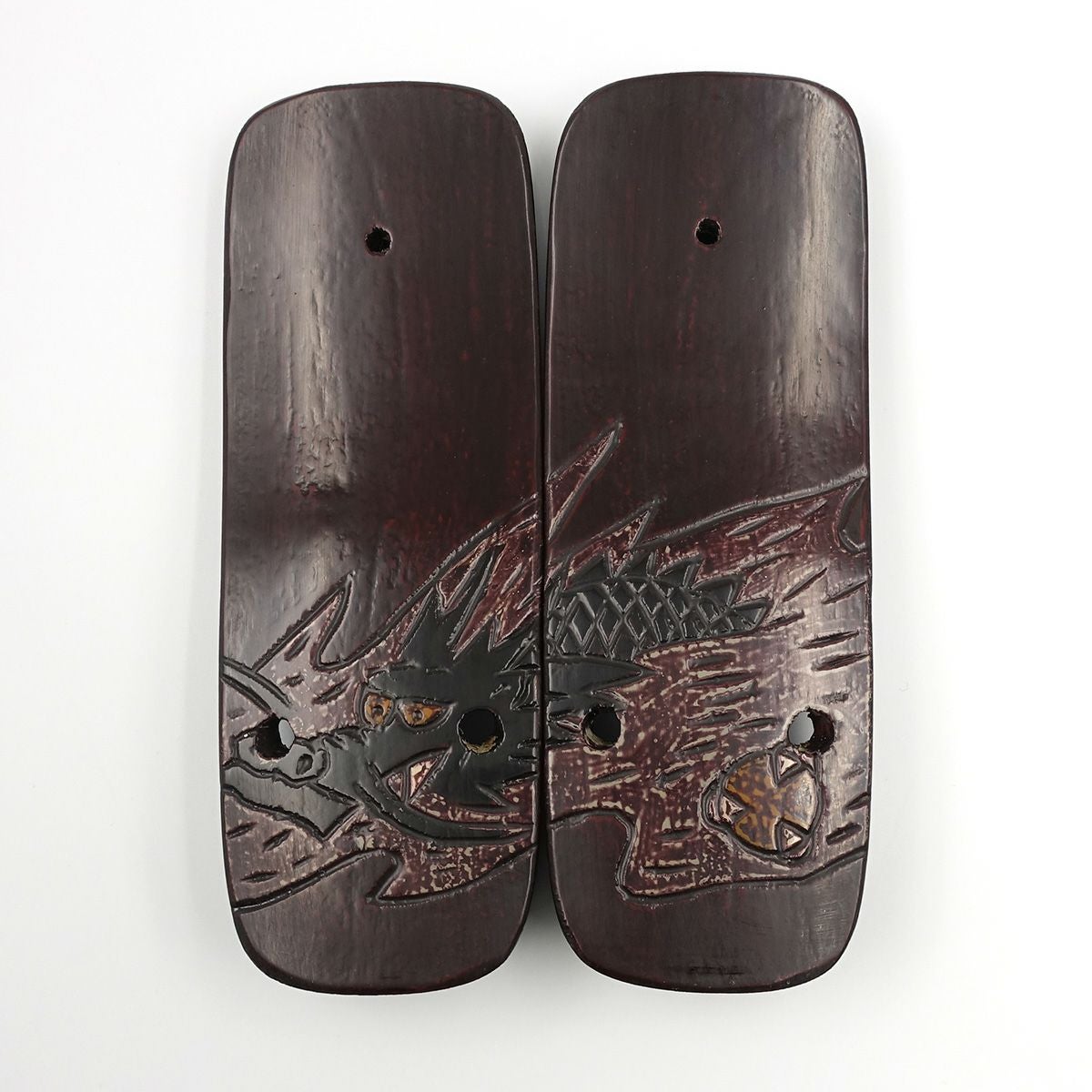 桐下駄 鎌倉彫 27cm位まで対応 龍