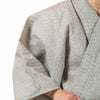 大きいメンズ浴衣 しじら 綿麻 作り帯セット