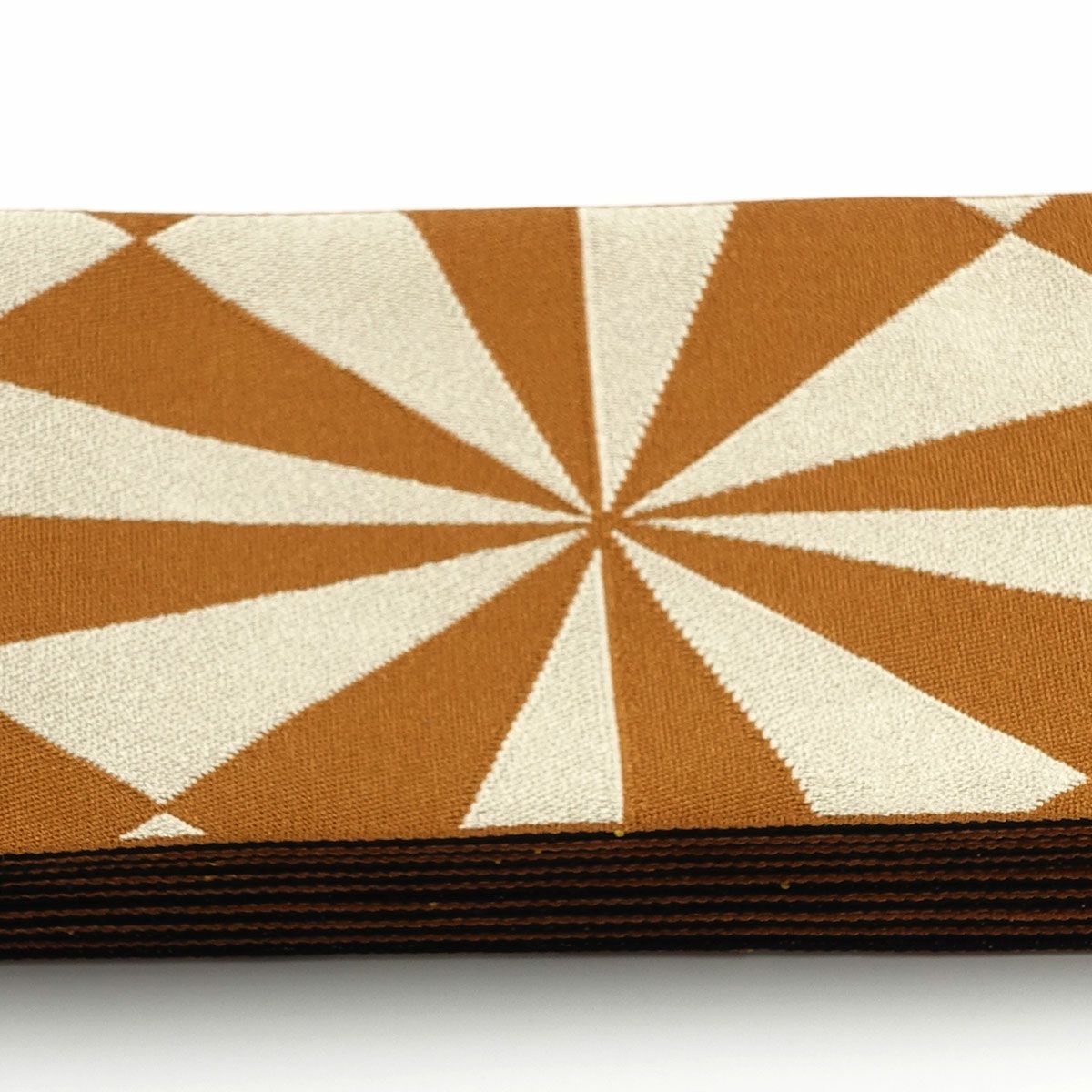 角帯 幾何学模様 橙×焦茶