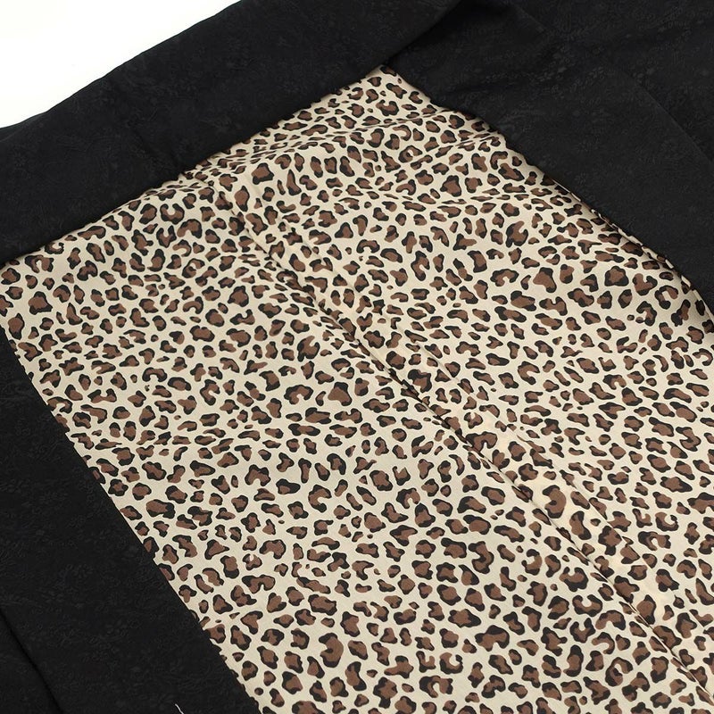 洗える 袷 ちりめん 小紋 鳳凰 黒