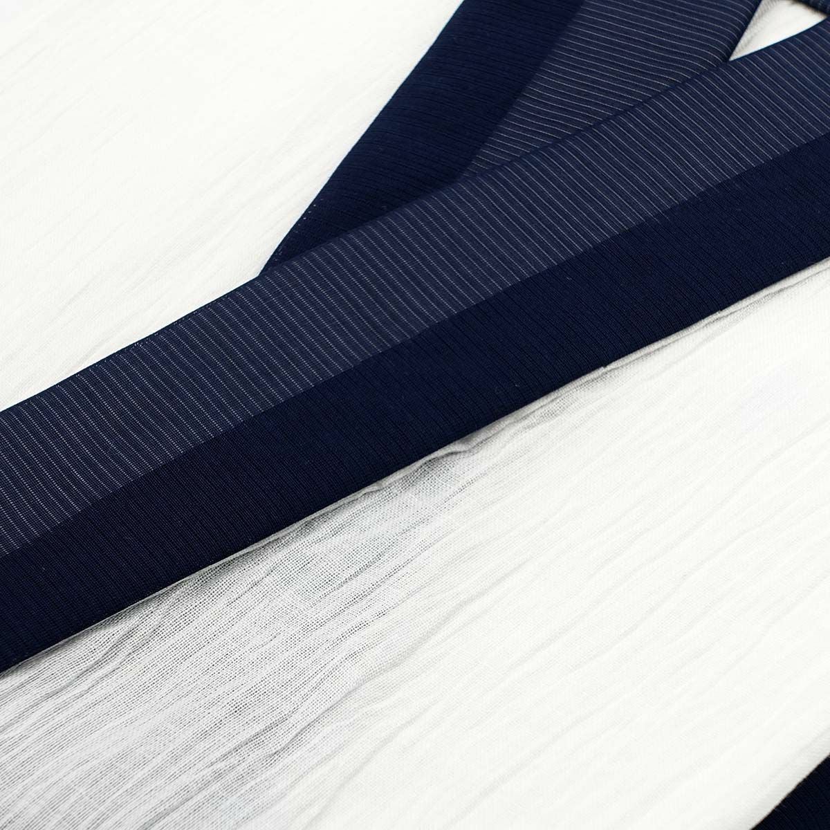 半襦袢 メンズ 洗える 本麻 楊柳 絽 紺