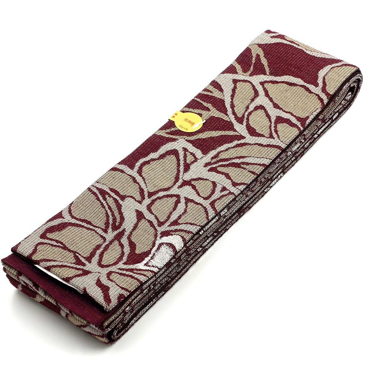 逸品 新品 西陣織帯地使用 男物角帯　モザイク