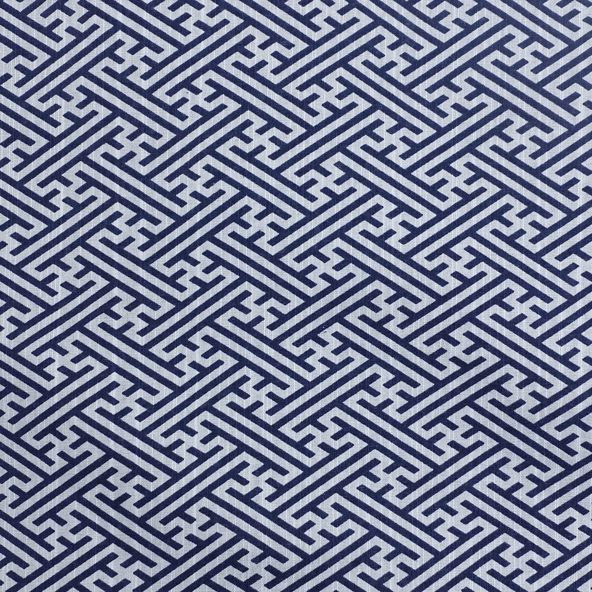 メンズ浴衣 滝流れ 綿 紗綾型 紺グレー