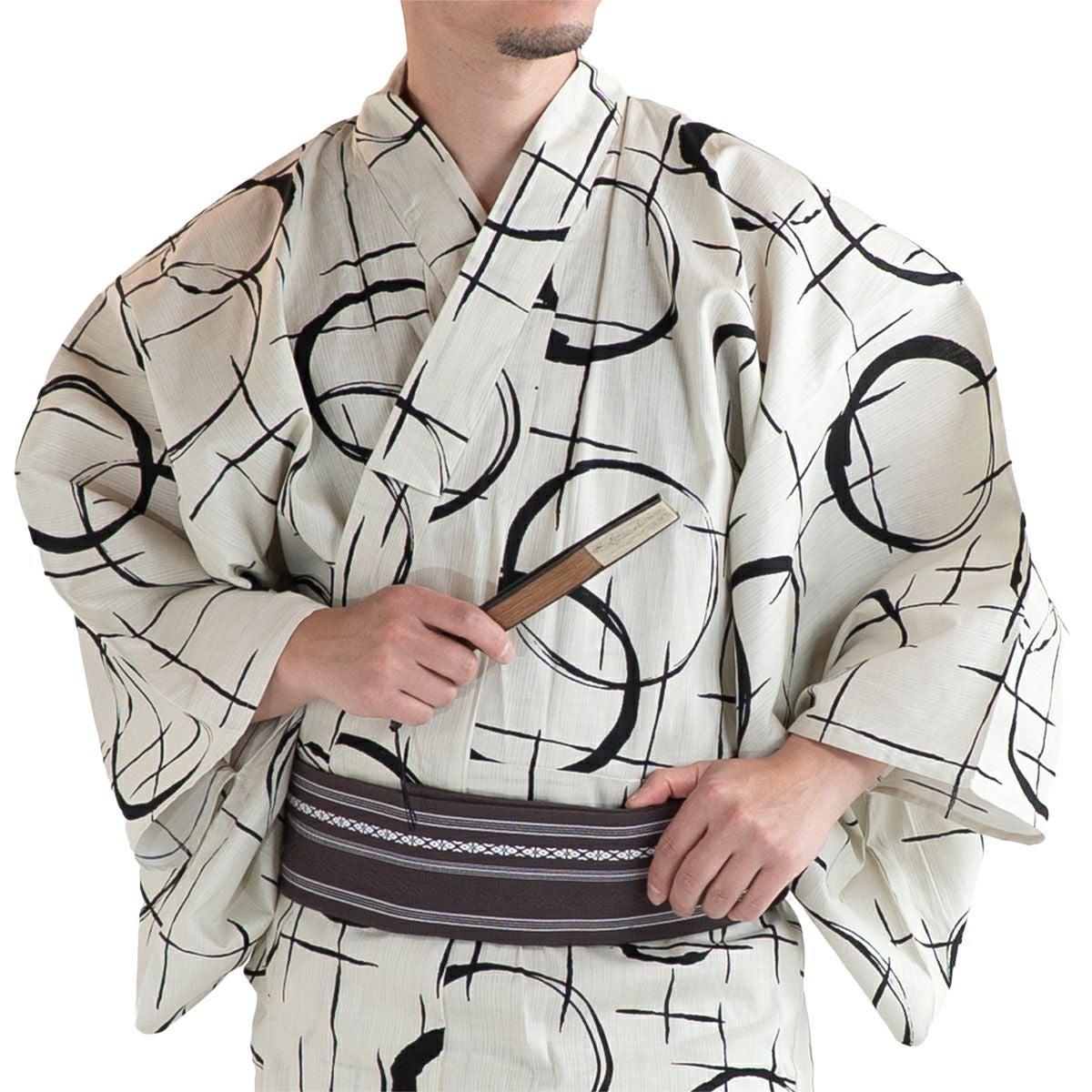 メンズ浴衣 滝流れ セット