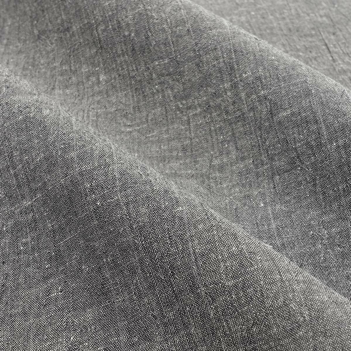 近江ちぢみ 綿麻 グレー無地 （浴衣+グレー角帯+男締め）