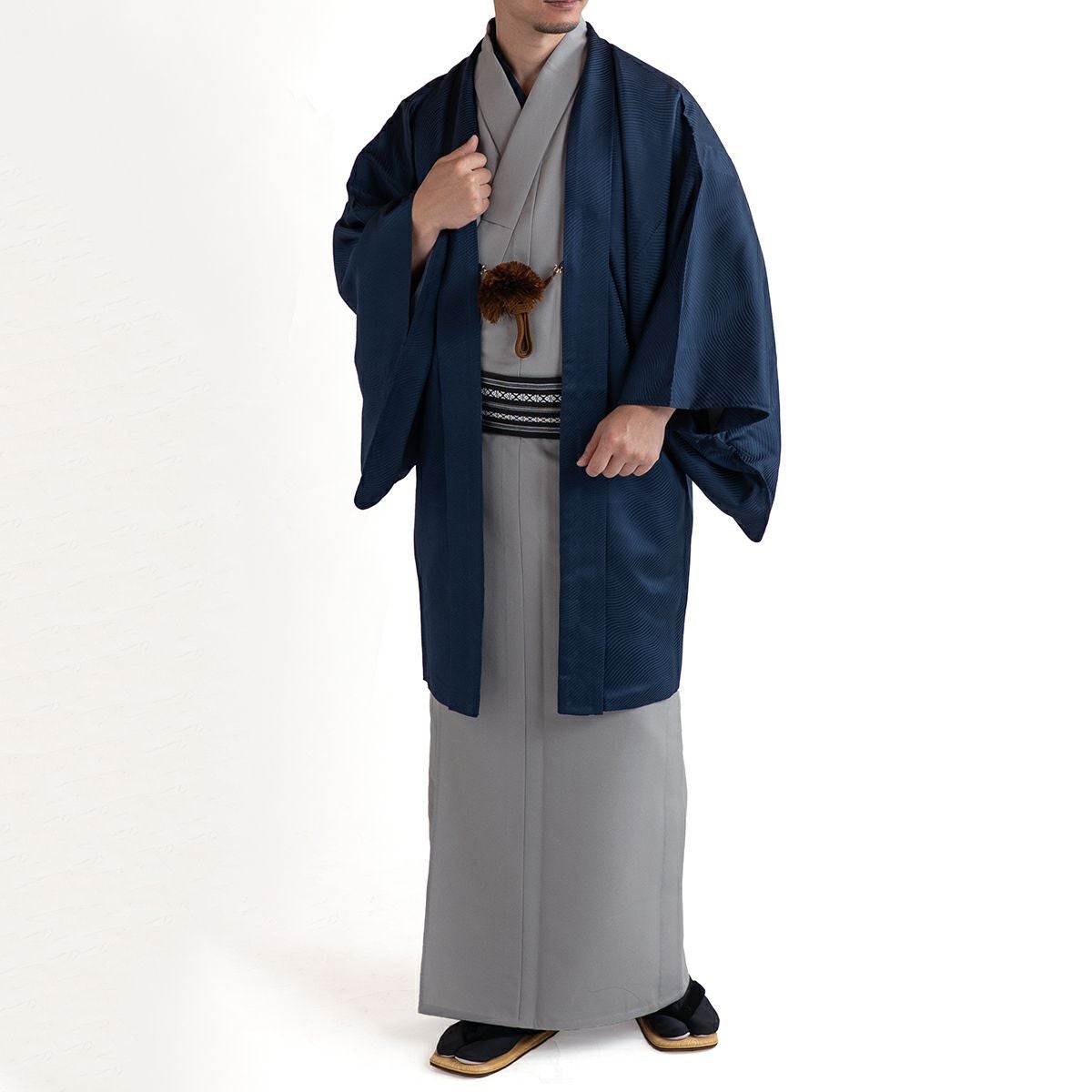 男羽織 正絹 袷 紋意匠