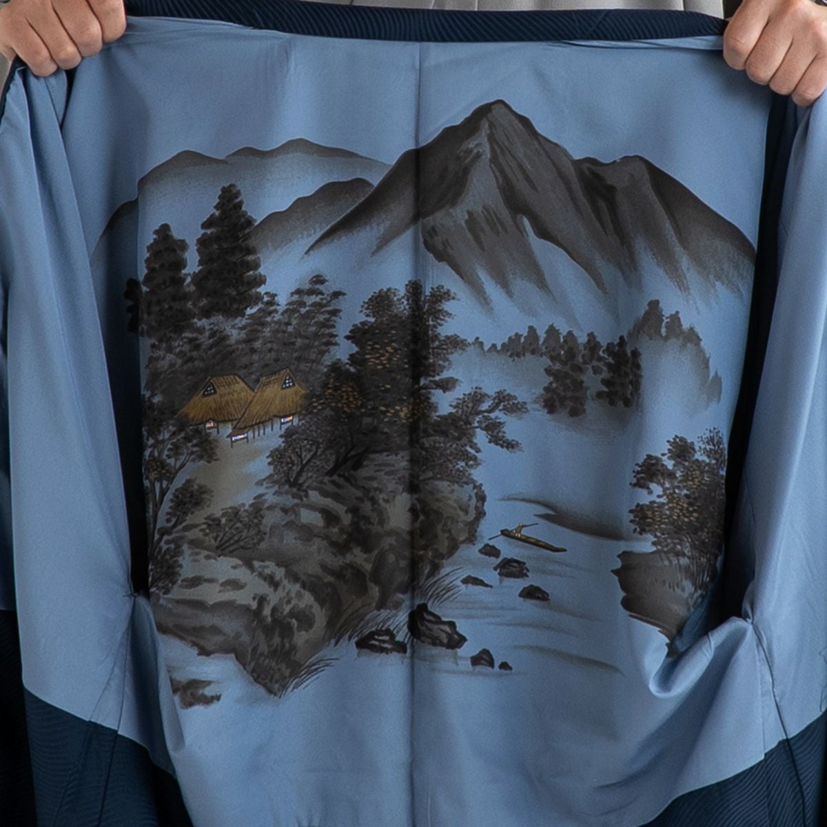 男羽織 正絹 袷 紋意匠