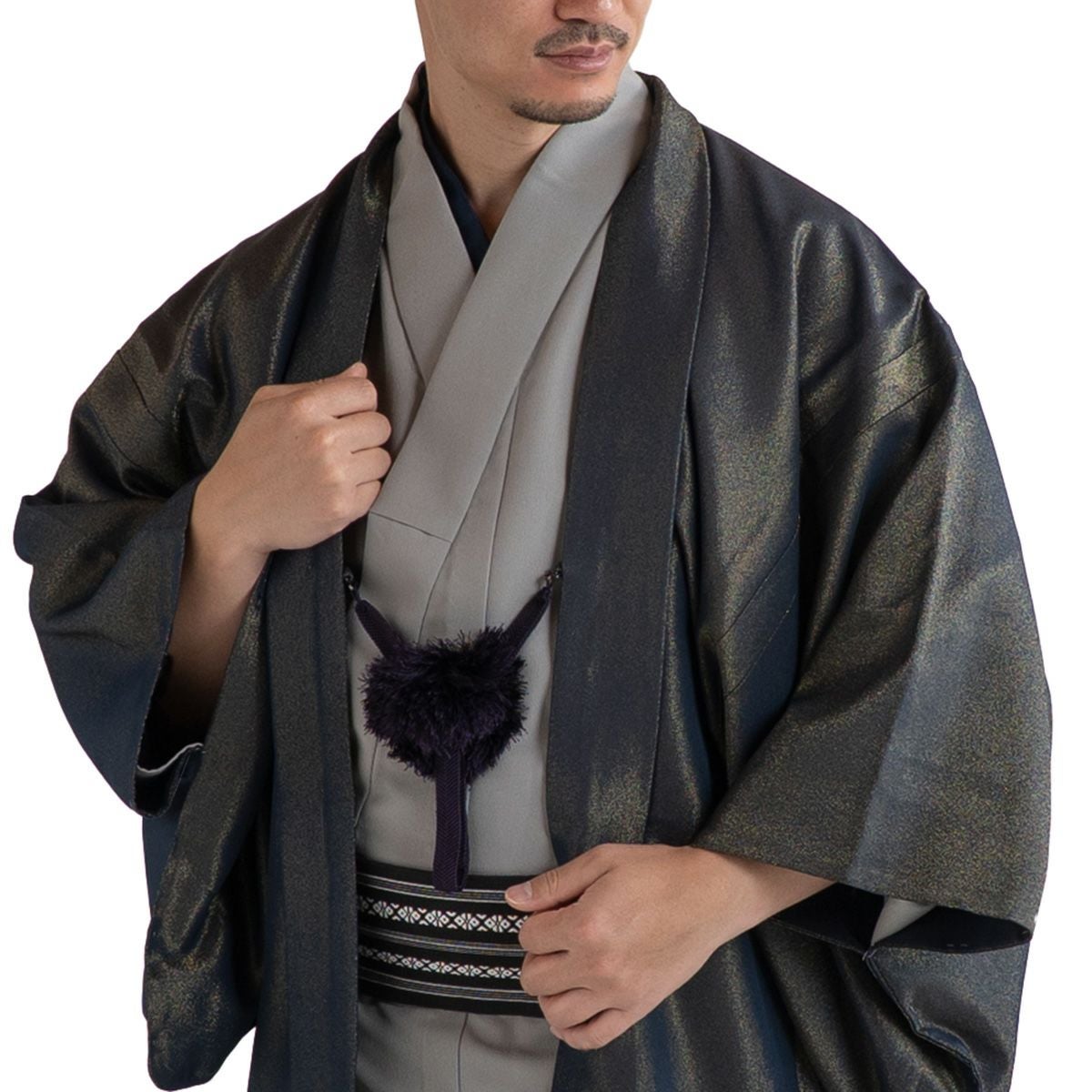 男羽織 正絹 袷 紋意匠