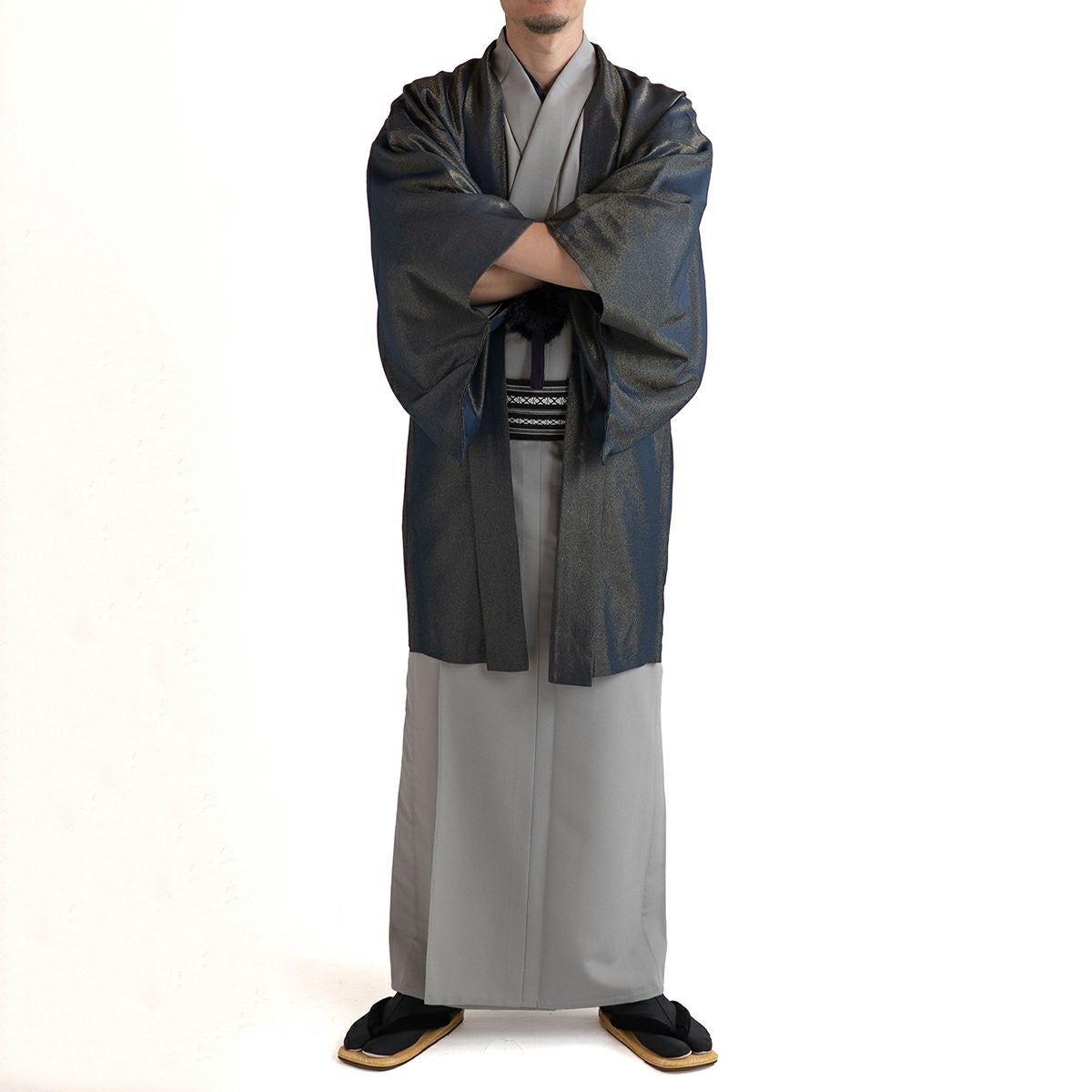 男羽織 正絹 袷 紋意匠