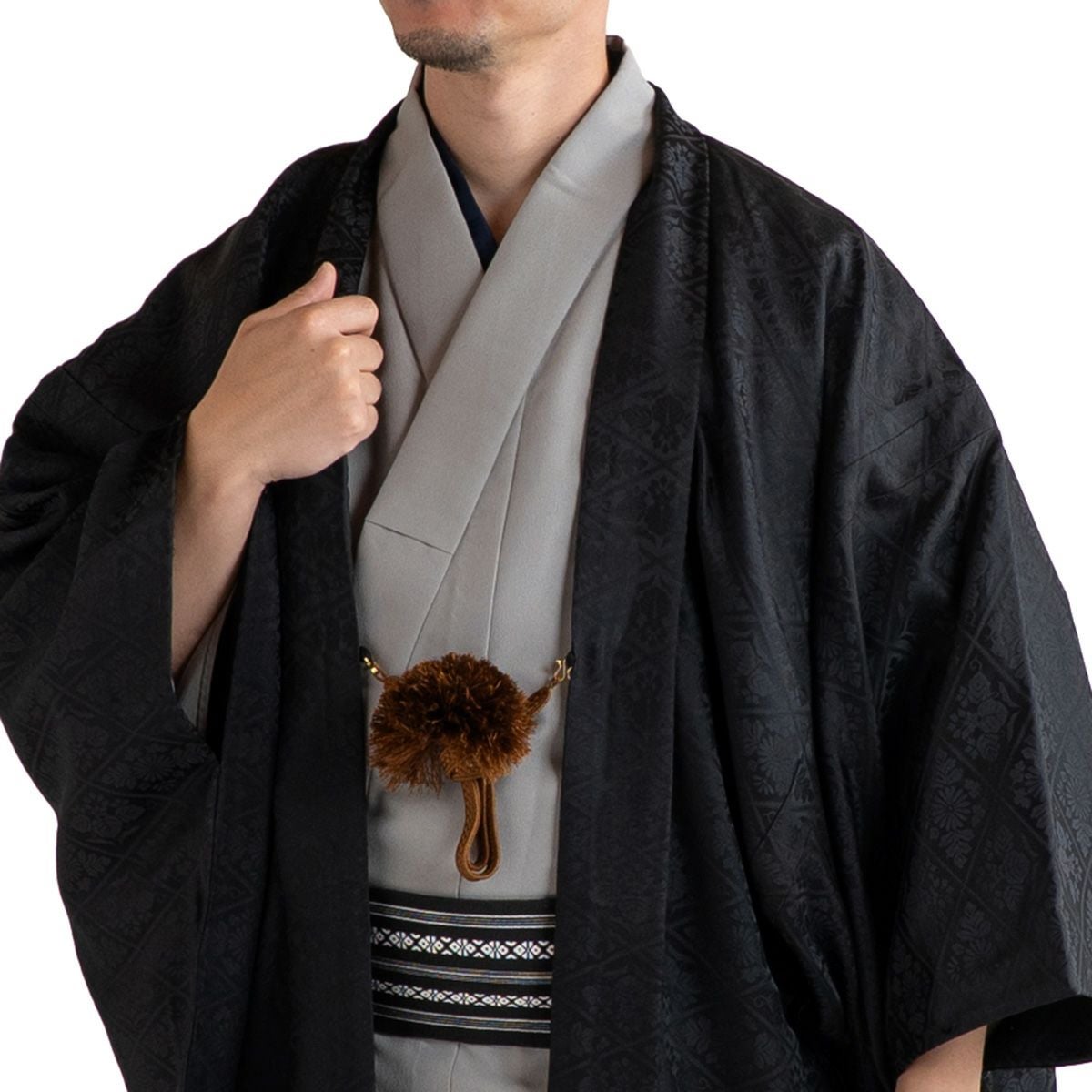 男羽織 正絹 袷 紋意匠