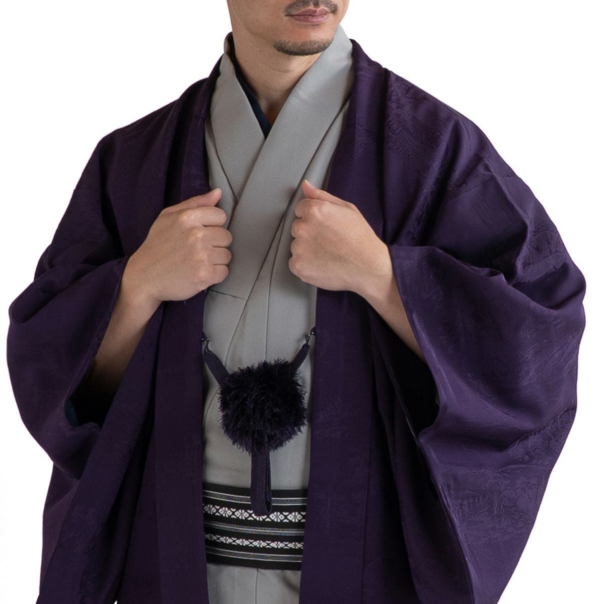 男羽織 正絹 袷 紋意匠