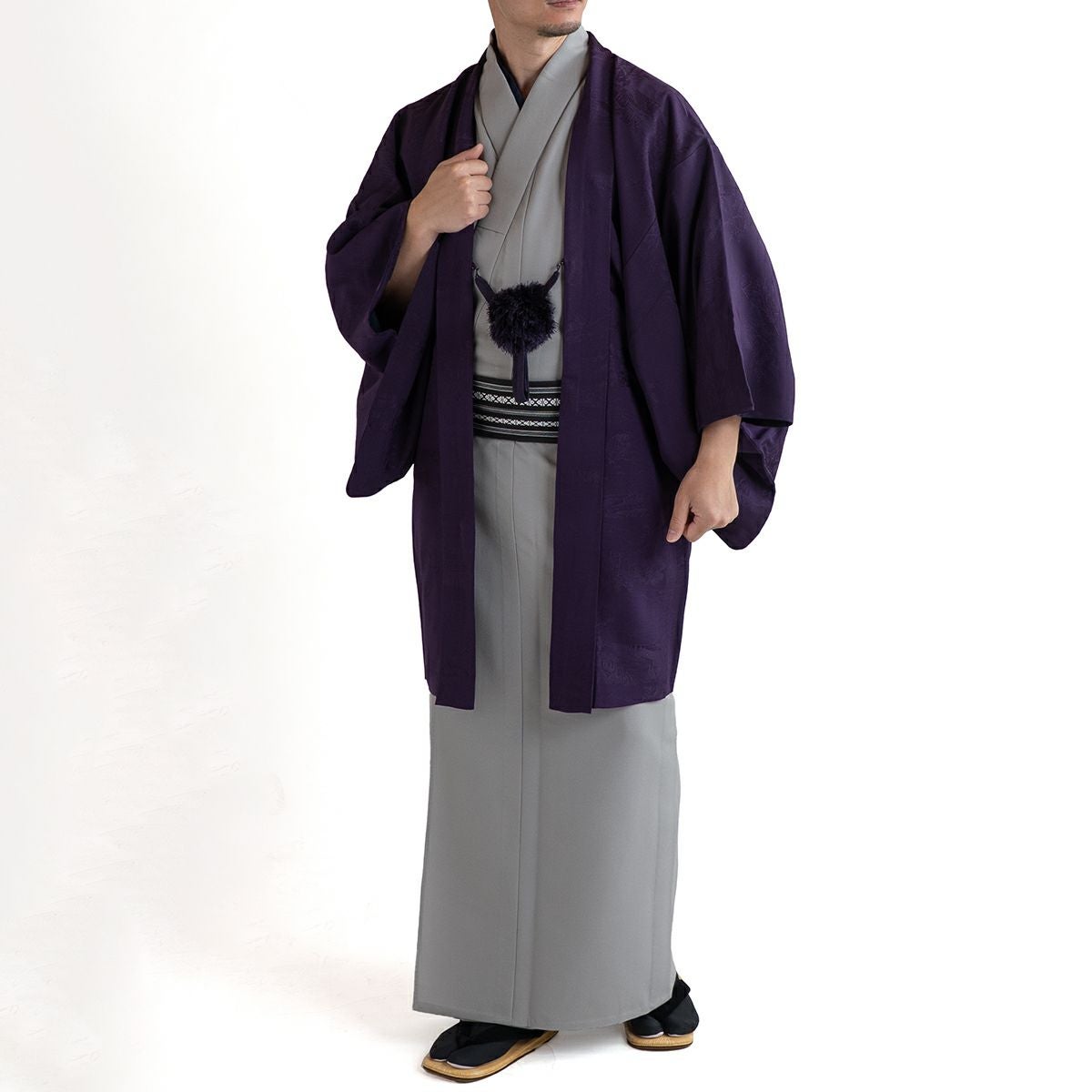 男羽織 正絹 袷 紋意匠