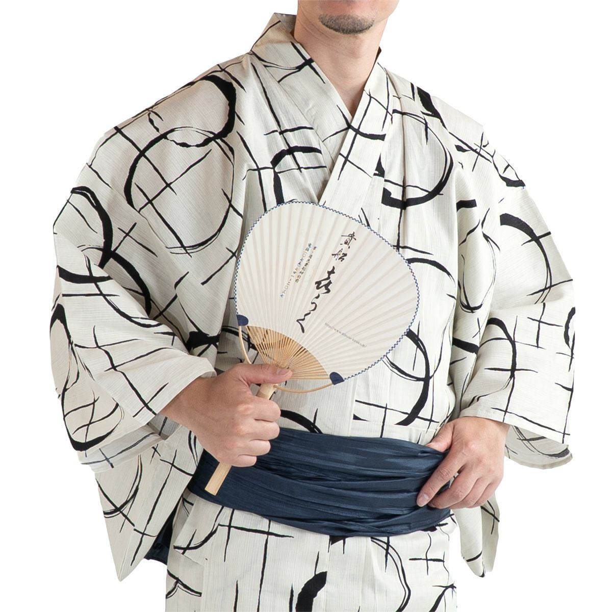 メンズ浴衣 滝流れ セット