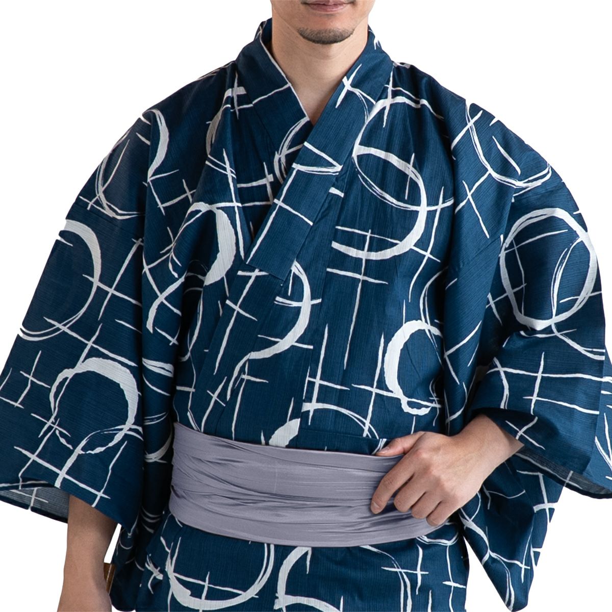 メンズ浴衣 滝流れ セット