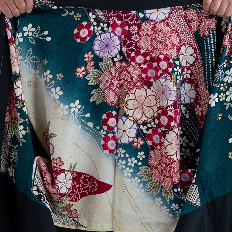 男羽織 正絹 裏地 振袖柄