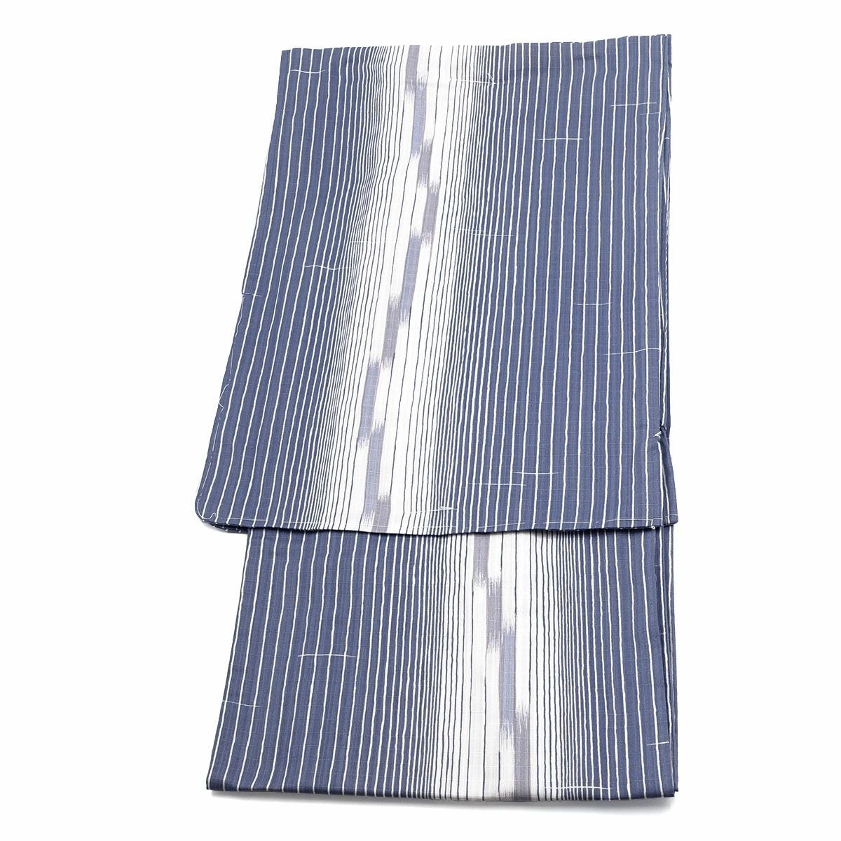 新品★ちぢみ着物・浴衣・本麻★紺色 お仕立て上がりレディース浴衣単品 麻100％ むさしの物語 近江ちぢみ