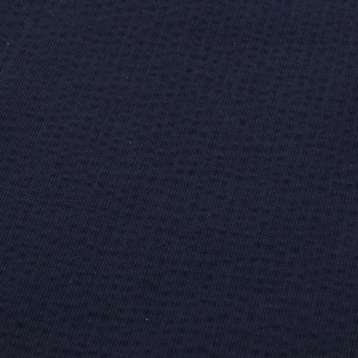 浴衣セット しじら 綿麻 紺 M～LL （浴衣+生成縞角帯+腰紐）