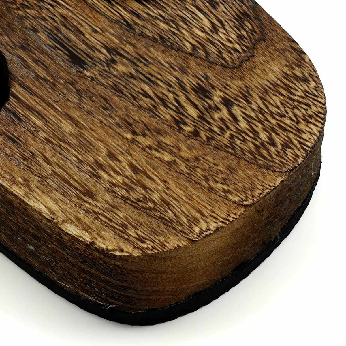 桐下駄 29cm位まで対応 黒鼻緒