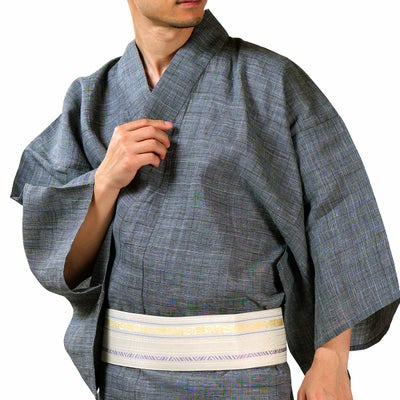 メンズ浴衣 夏着物 近江ちぢみ本麻