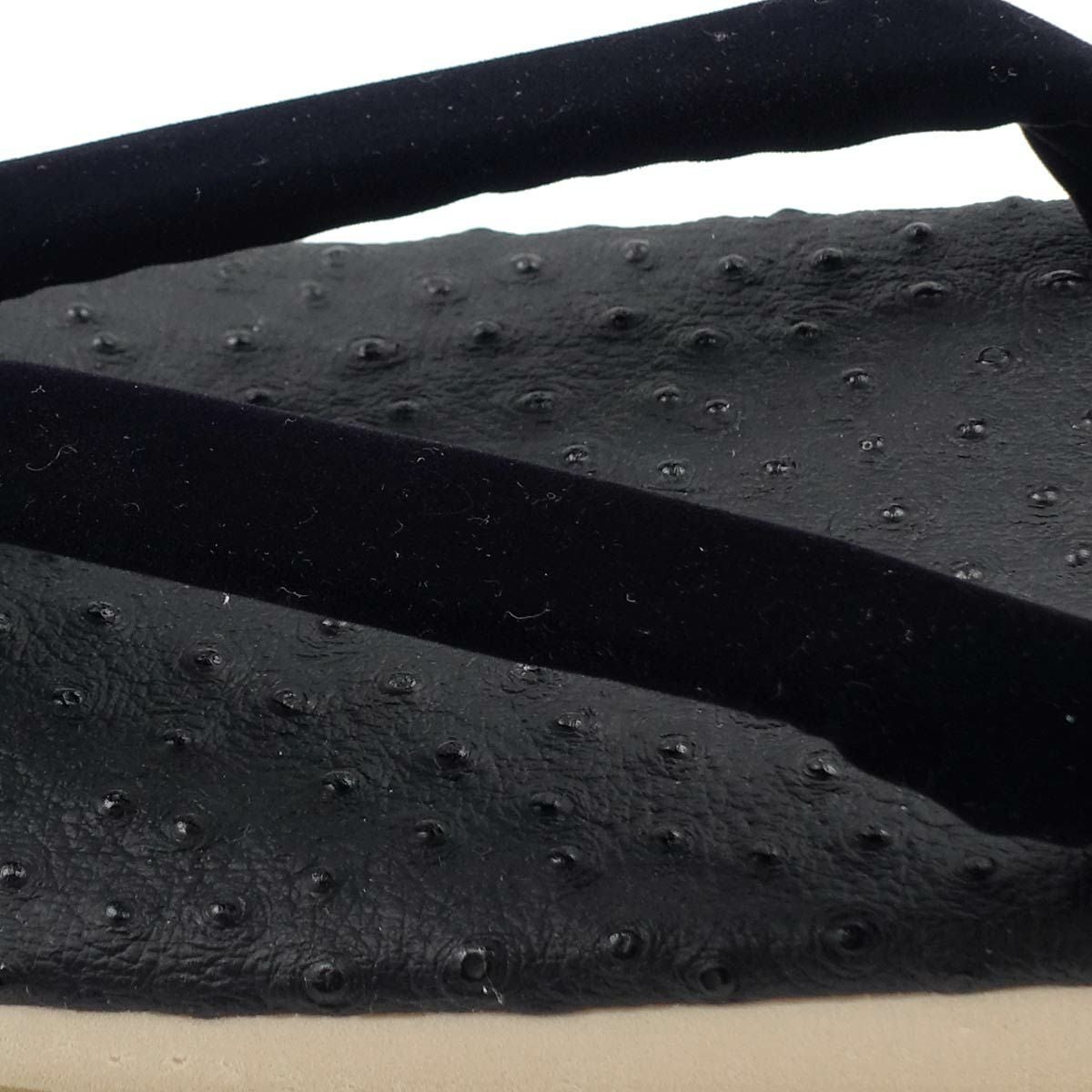 草履 黒 サンド底