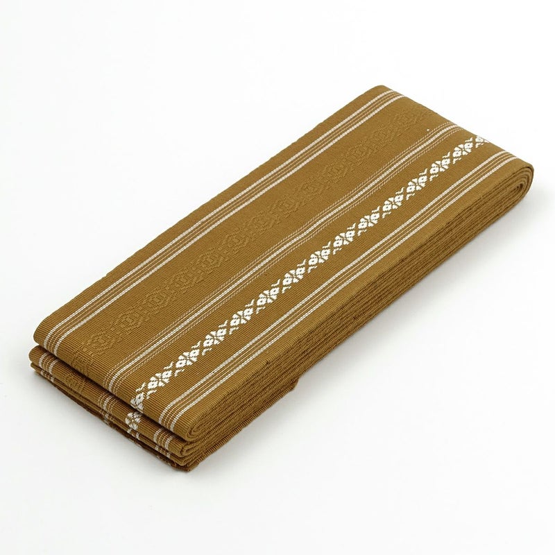  角帯 綿 献上 西陣織 黄土