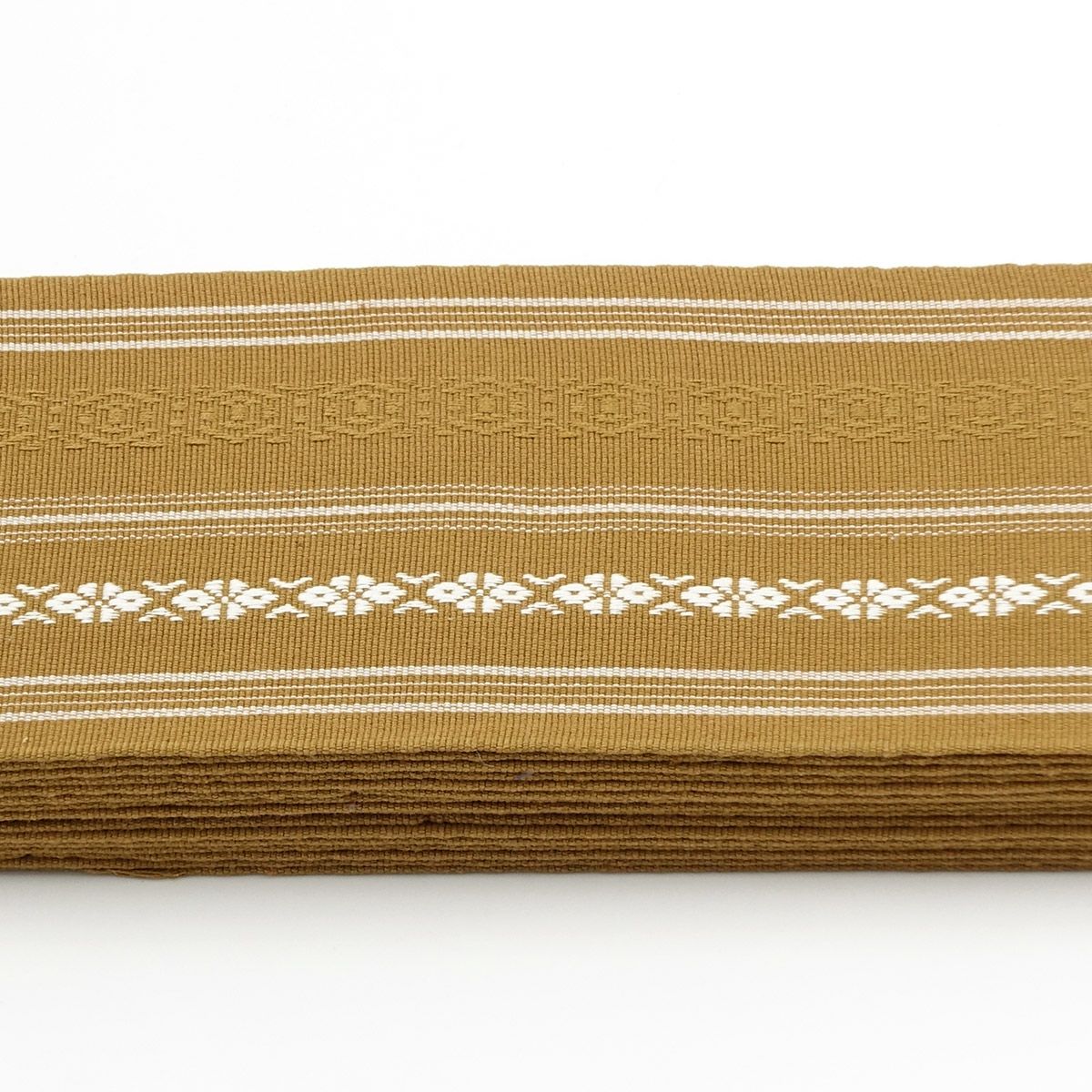  角帯 綿 献上 西陣織 黄土