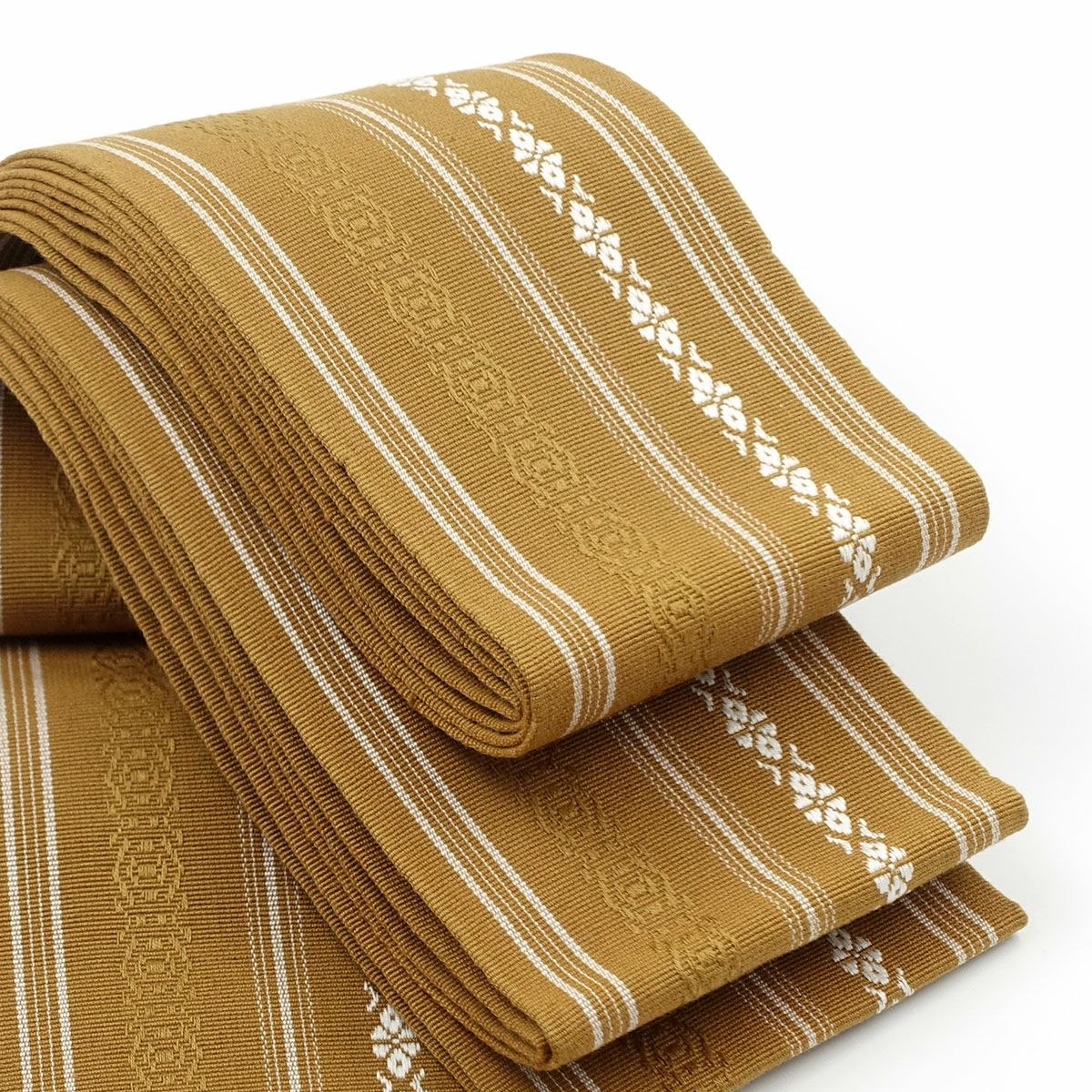  角帯 綿 献上 西陣織 黄土