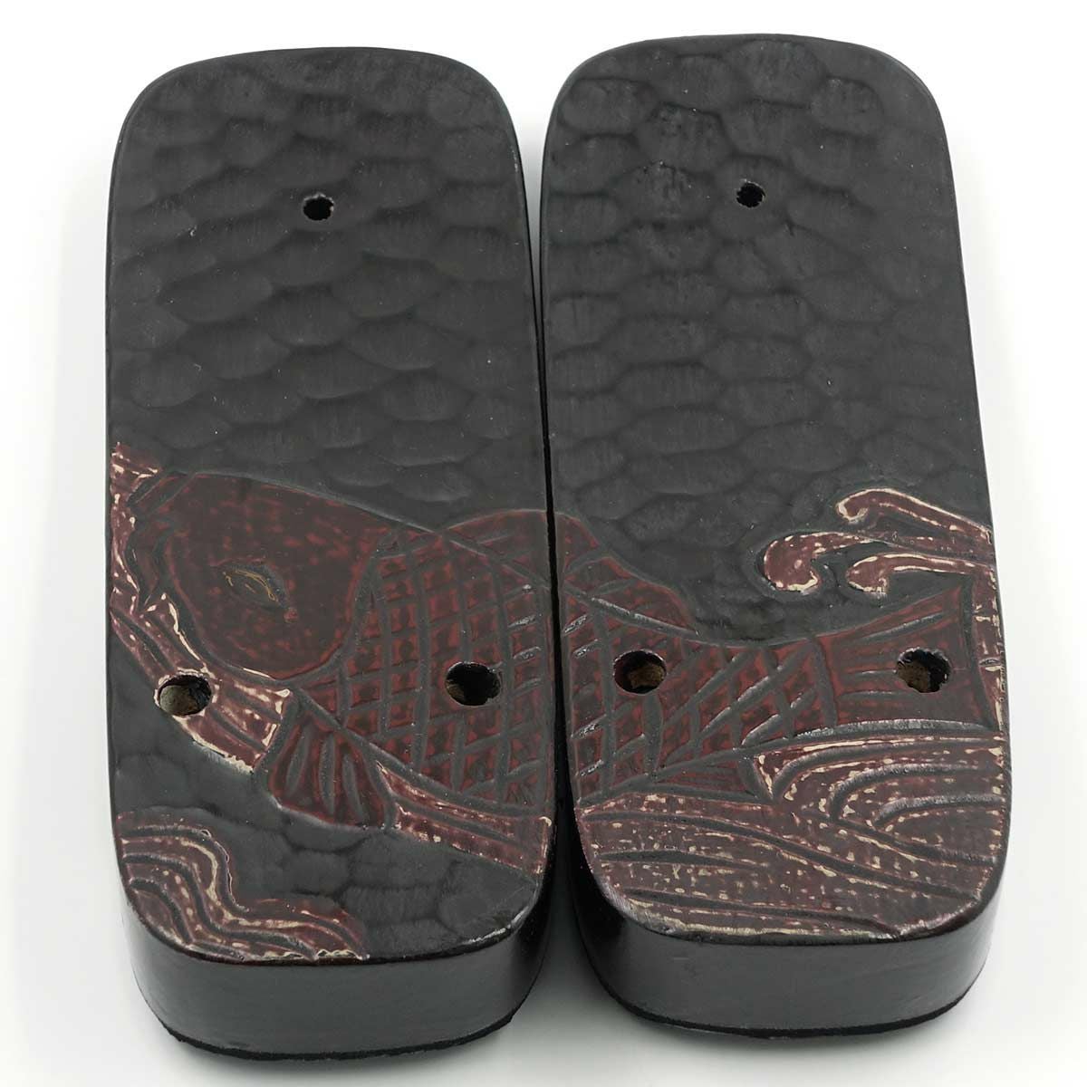 桐下駄 鎌倉彫 27cm位まで対応 総彫り