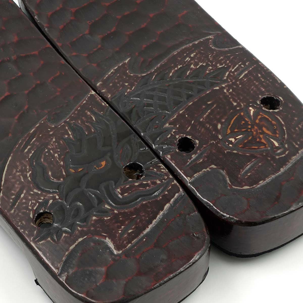 桐下駄 鎌倉彫 27cm位まで対応 総彫り