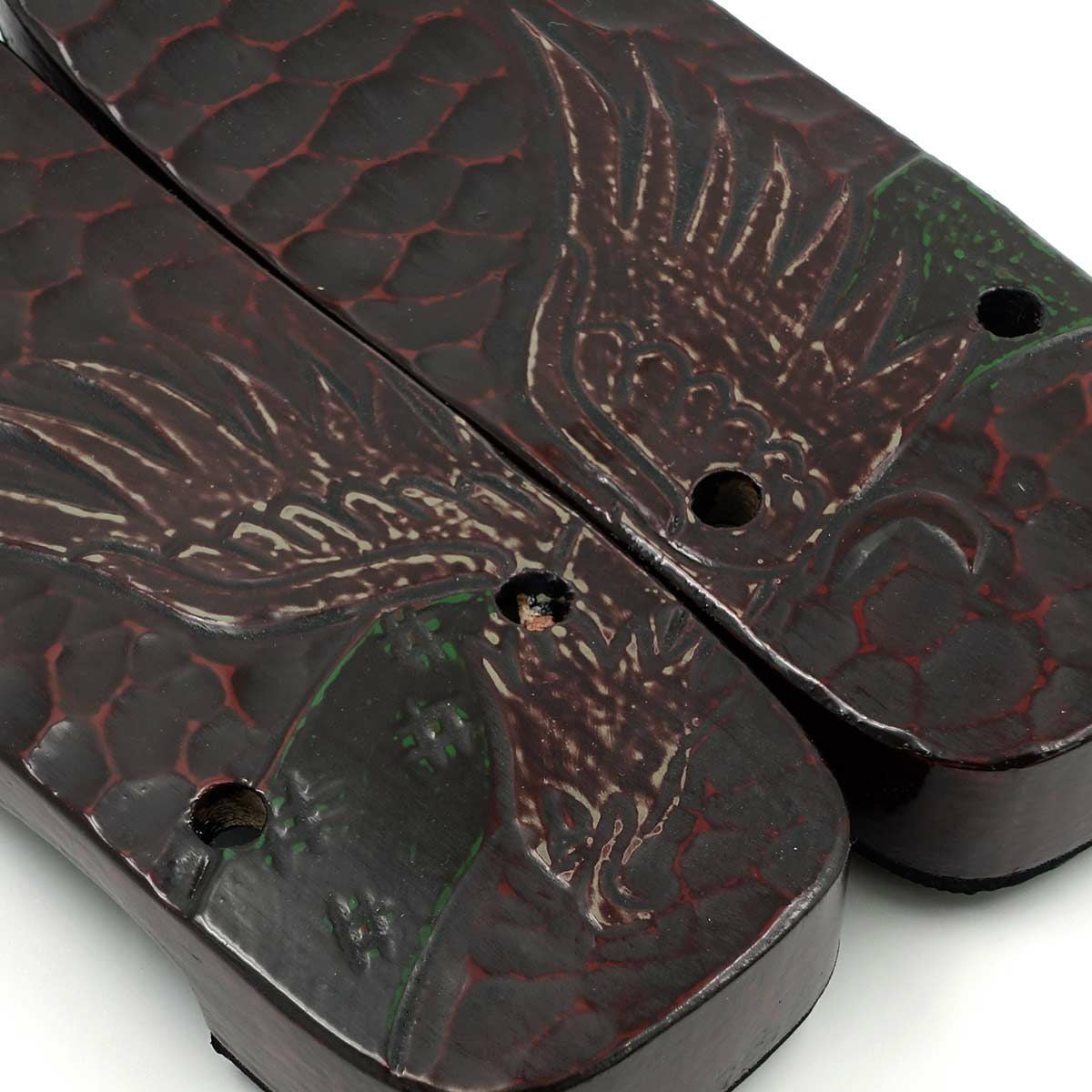 桐下駄 鎌倉彫 27cm位まで対応 総彫り