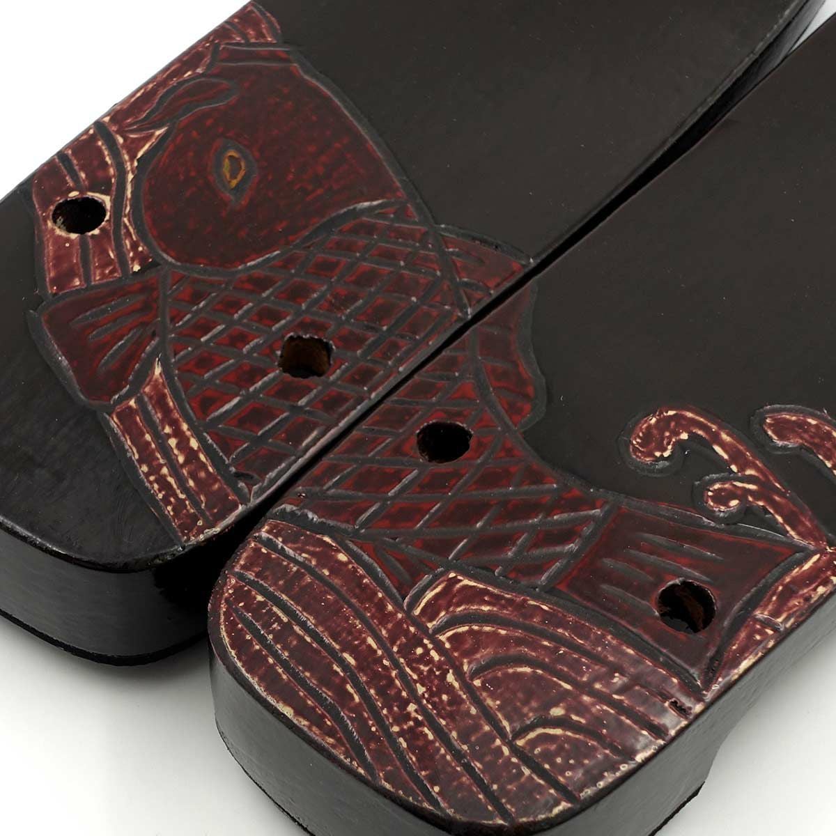 桐下駄 鎌倉彫 27cm位まで対応