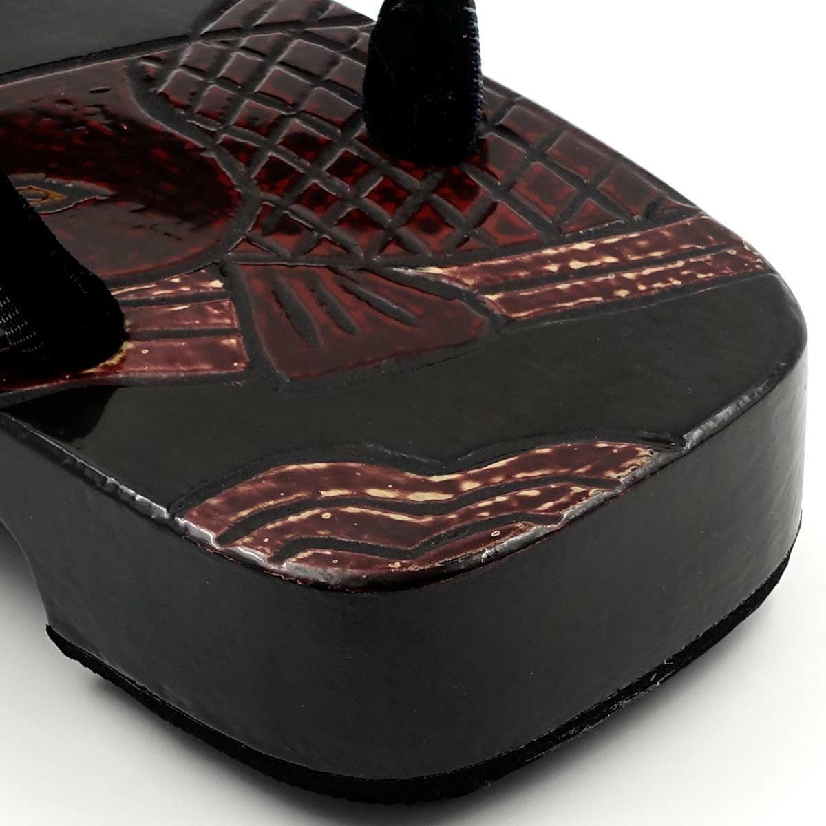 桐下駄 鎌倉彫 27cm位まで対応