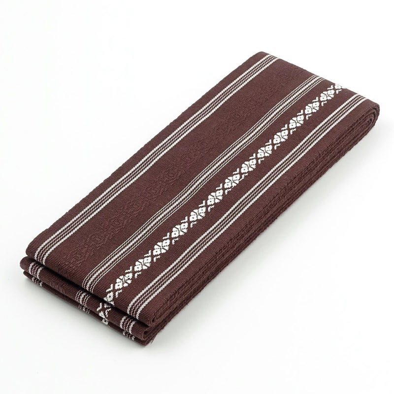 角帯 綿 献上 西陣織 茶