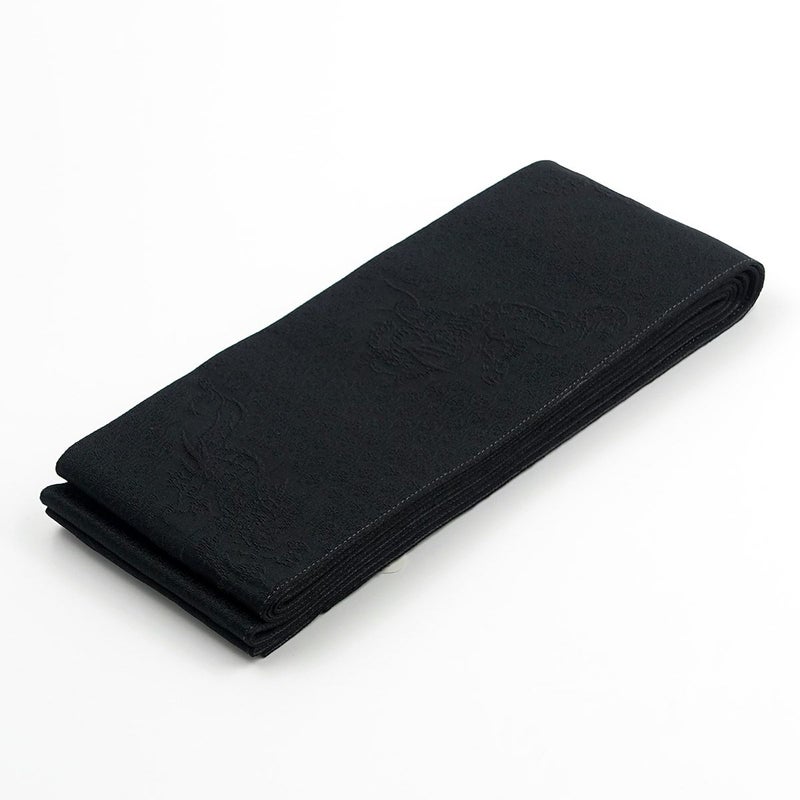 角帯 龍 黒×濃グレー