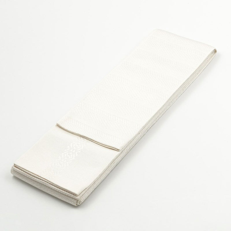 角帯 正絹 博多織物 白