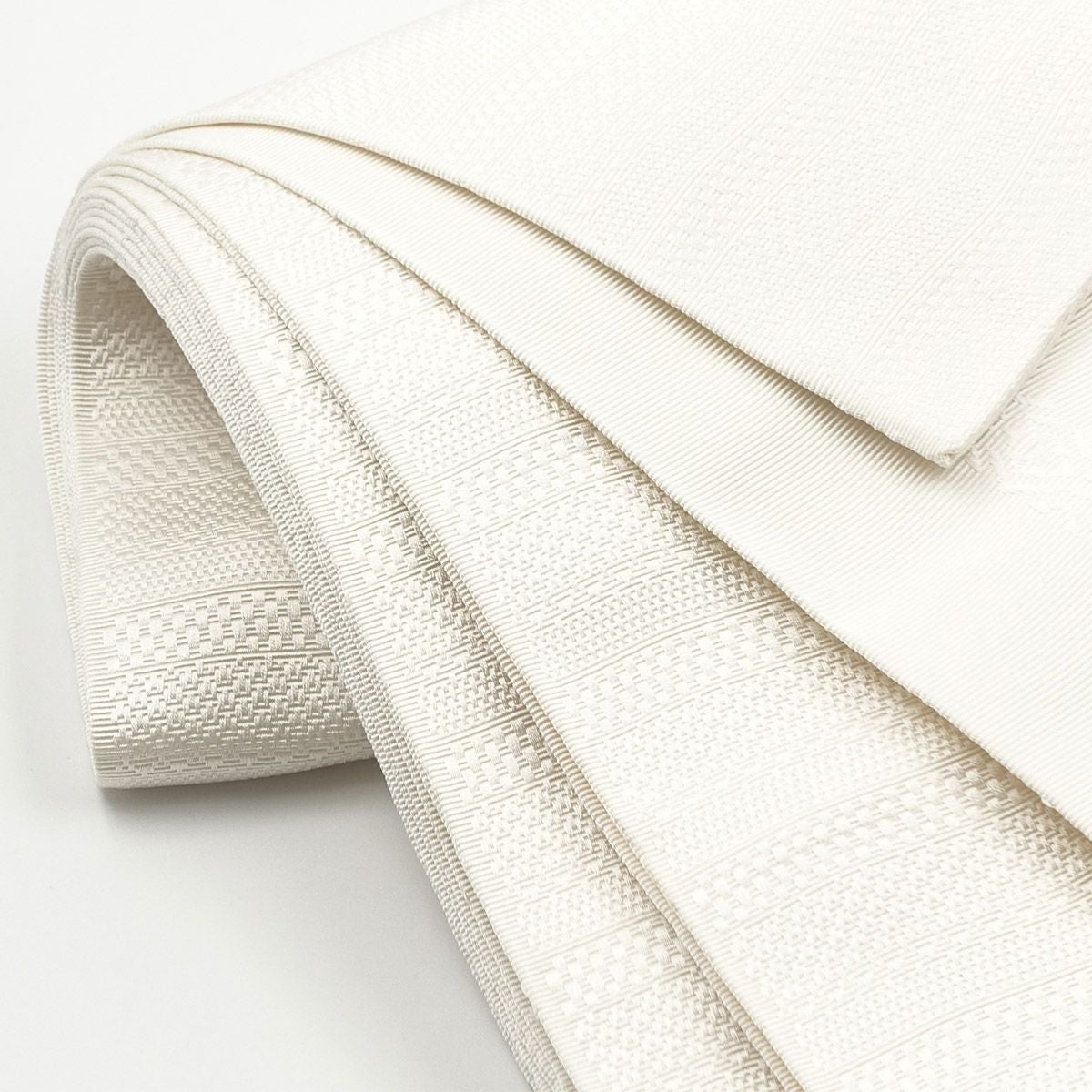 角帯 正絹 博多織物 白