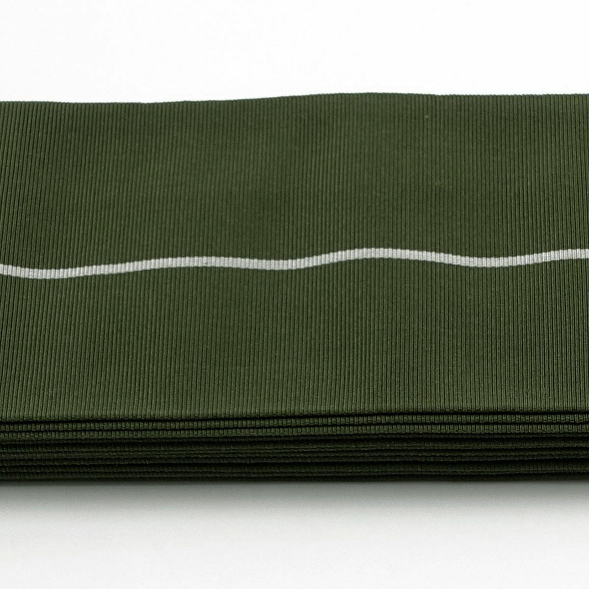 角帯 正絹 博多織物 献上 鶯色