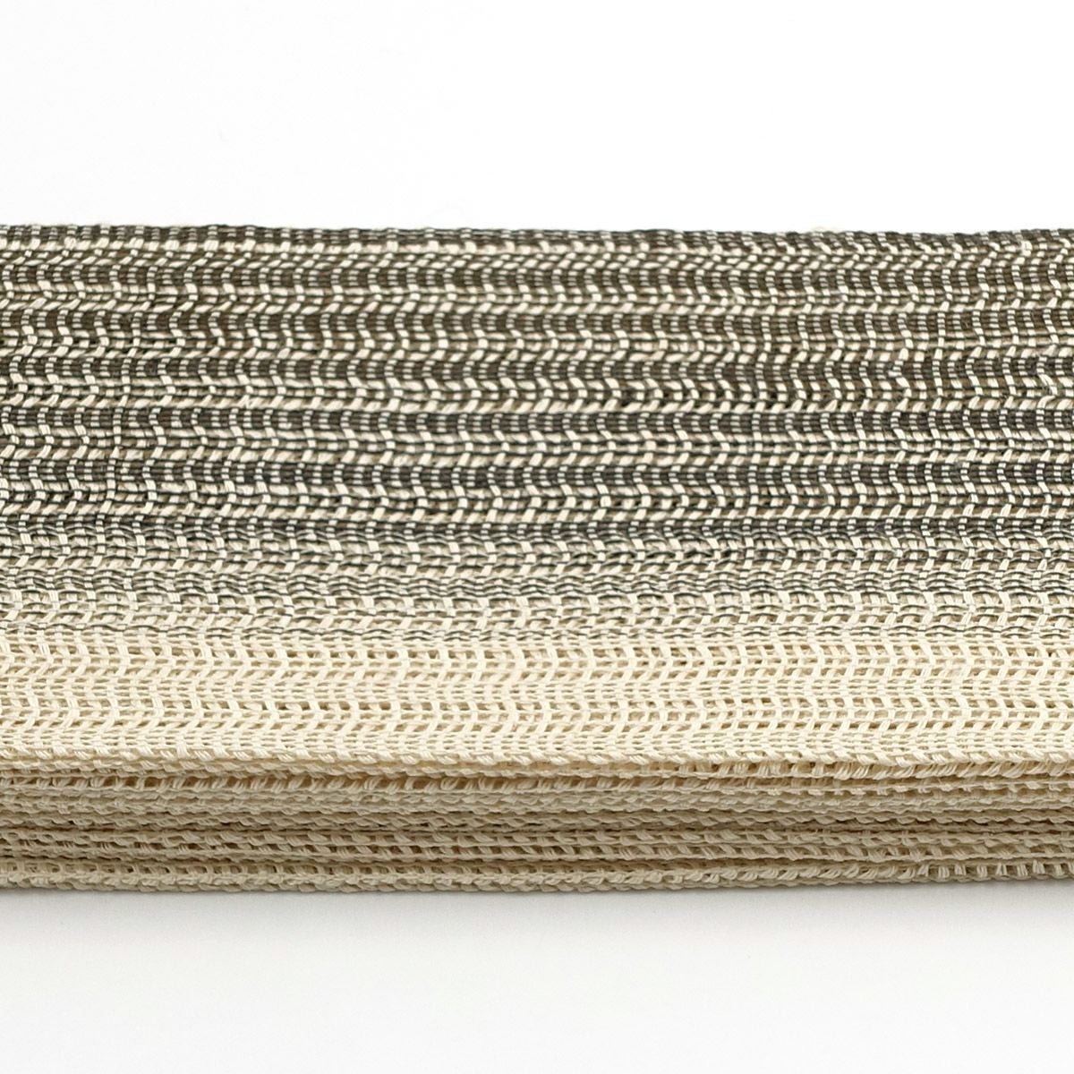 角帯 絹麻 手織り ぼかし 生成×黒