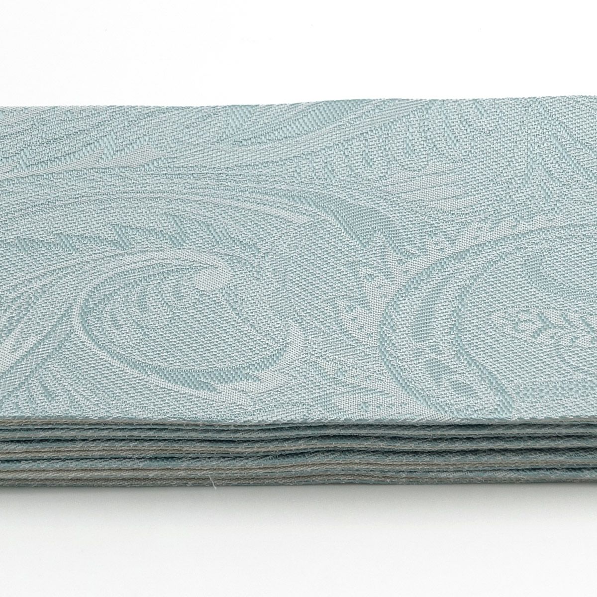 角帯 桐生織 草木 水色