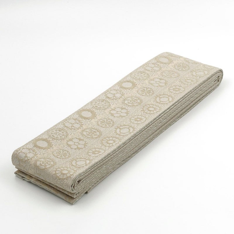 角帯 桐生織 紋 ベージュ