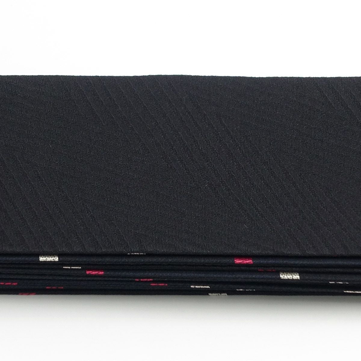 角帯 桐生織 黒紺